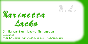 marinetta lacko business card